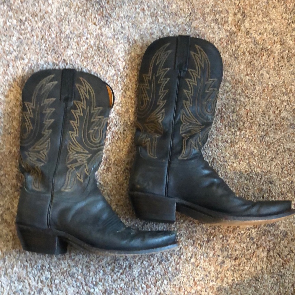 Lucchese 1883 Black Cowboy Boots